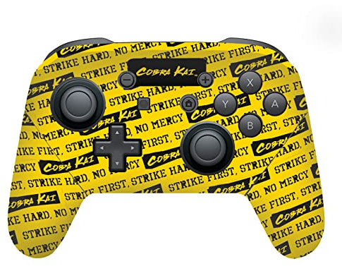 Head Case Designs Offizielle Cobra Kai Logo Ikonisch Vinyl Haut Gaming Aufkleber Abziehbild Abdeckung kompatibel mit Nintendo Switch Pro Controller