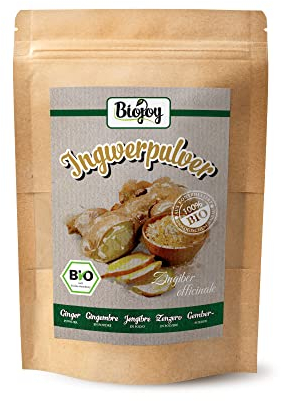 Biojoy BIO-Ingwerpulver (250 g), Ingwer-Wurzel gemahlen, Ingwer-Tee (Zingiber officinale)