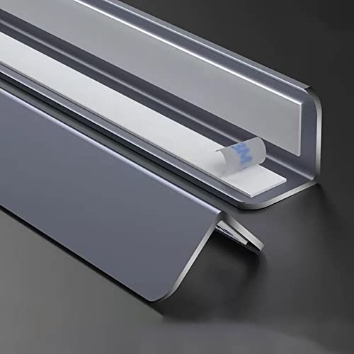 LXLZYXSF Window Sill Nosing Ledge Guard Protector Corner Shield for Walls, Grey Self Adhesive Furniture Cabinets Corner Bumpers, Backsplash Accessories (Color : 4x4cm W, Size : 145cm/57inch L)