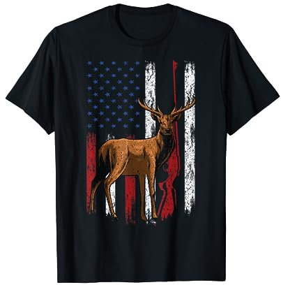 Jäger Hirsch Elch Bock jagen Elkaholic T-Shirt