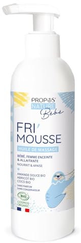 Huile de massage Bio Fri'Mousse,- Bébés, enfants, femmes enceintes - Fabriqués en France - 200ml - Propos'Nature