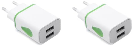 OSALADI Chargeur Mural LED 2 Pièces Chargeur De Téléphone Telephone Pile Adaptateur Prise du Brancher USB Voyage USB Double