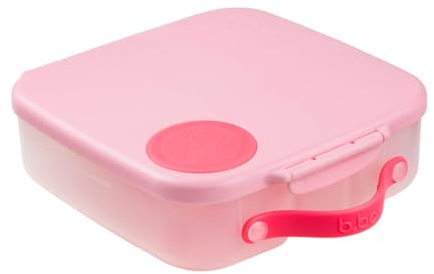 b.box Brotdose Kinder mit Fächern | Jumbo Bento Box mit 4 Fächern (2 Auslaufsicher), Herausnehmbarer Trennwand, Gel-Kühlakku | Schul Lunchbox Ab 3, 2L