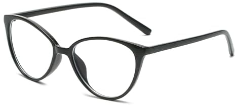 LJCZKA Vintage Brille Ohne Stärke Damen Katzenauge, Blaulichtfilter Brille Damen Katzenaugen Anti Müdigkeit, für PC, TV und Handy