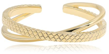 Meissa Handgefertigter Statement Ring für Damen, Zierlicher Twist Daumenring Vergoldeter Kreuzring Modischer Stapelring Geschenke, Gold