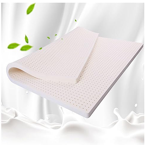 Llchaensc 100% Naturlatex-Matratze, Kompression Und Keine Verformung, Wabenporen-Belüftung, Weich Und Bequem, Naturkautschuk-Matratze,4in,120x200cm(47x79in)