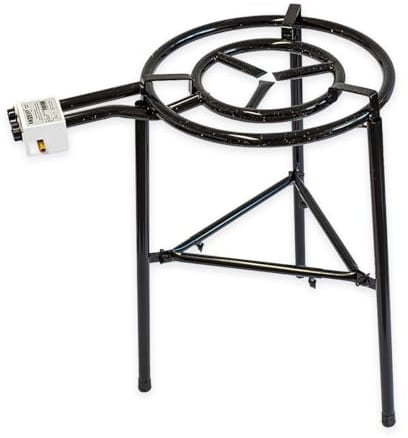Paella Gasbrenner Grillset - Authentisches Kocherlebnis mit zwei Brennringen Premiumfüße (30cm)