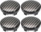 JGDLBXJY 4 Stück Nabenkappen Radnabenkappen für Skoda Citigo Enyaq Fabia Kamiq Kodiaq Octavia,60mm Autoreifen-Felgenzubehör Schutzzubehör dekorative Felgenkappen Autoteile-Zubehör,Black