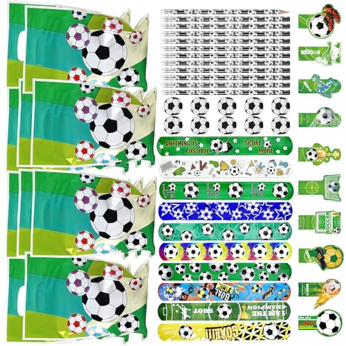 VEQENIFY 50 Stück Fußball geburtstag für jungs Fussball party deko Gastgeschenke Fußballfans Mitbringsel Kindergeburtstag Fussball Mitbringsel deko für Schule Einschulung Schulanfang Schreibwaren
