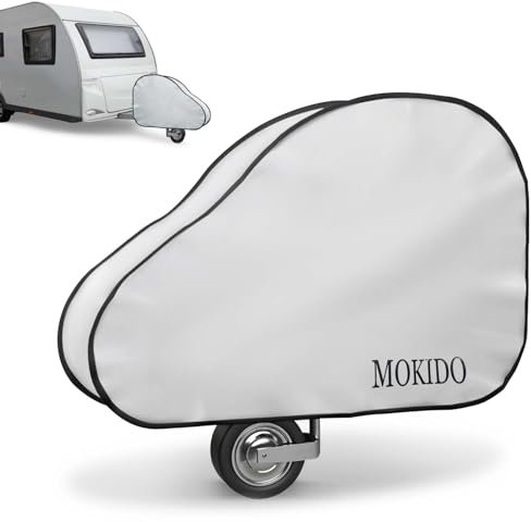 Deichselabdeckung, Universal Deichselschutzhülle, Deichselhaube Anhänger mit Doppel-Klickverschluss, Wasserdicht, UV-beständig, Deichselschutzhaube PKW für Anhänger, Wohnwagen, Wohnmobil