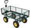 500KG 1100lb Extra Large Garden Trolley Festival Cart Wheel Barrow Quad Tractor Trailer Towable Camping Truck Steel Metal Mesh Big Gardening Transport Plants Dump Waste Heavy Duty Sack Utility Wagon