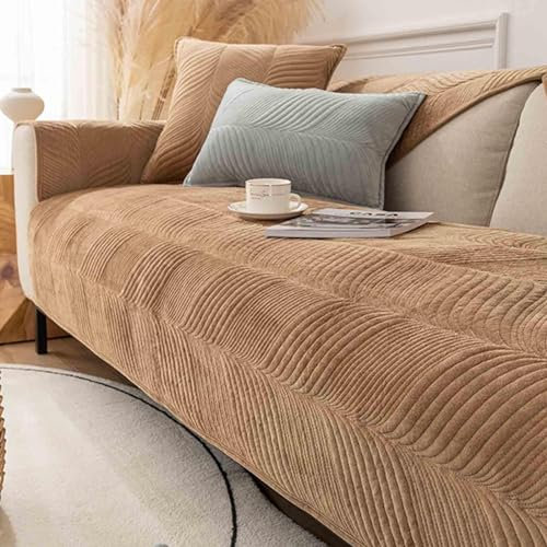 HLTQL Sofabezug Ecksofa Stretch Ohne Armlehne U Form 2 Sitzer 3 Sitzer Sofaschoner rutschfest Sitzfläche I Form Ecksofa Wasserdicht Katze Für Hunde Sofa Überzug,61-70x210cm