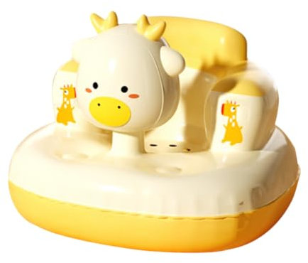 MERRYHAPY Silla Inflable Para Ñiño y Niños Pequeños Respaldo Antideslizante, Diseño De Dibujos Animados, Portátil y Ligera, Material Resistente, Adecuado Para Baño y Comidas, Silla Cómoda y Plegable