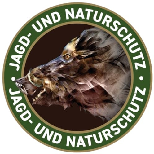 HINTERGLAS Jagd Aufkleber Keiler Ø 10 cm – Autoaufkleber für Jäger & Jägerinnen – wetterfest, UV- & witterungsbeständig, mit Schutzlaminat – langlebig – Made in Germany