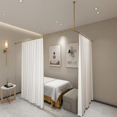 Rideau brise-vue pour salon eauty avec matériel de montage