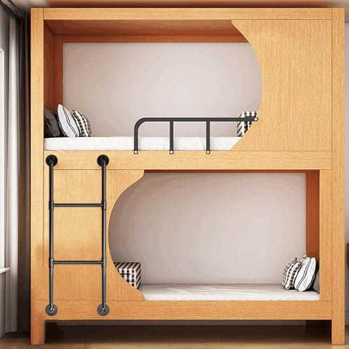 Heavy Duty RV Bunk Bed Ladder 100-300cm Interior Twin Bed Step Ladders Wall Mounted Metal Climbing Ladder for Attic, Dorms, Bedrooms, Apartments, Hotels(280cm/110in)