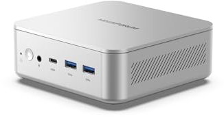 MINIS FORUM Mini PC AI370, AMD Ryzen AI 9 HX 370 CPU 12C/24T bis zu 5.1 GHz, 32 GB LPDDR5X/1TB PCIe4.0 SSD, AMD Radeon 890M Grafik, HDMI/USB 4/DP/RJ45 2.5G×2, WiFi 6E, BT 5.3, Copilot