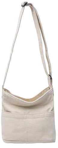 Boziee Canvas Umhängetasche Kleine Schultertasche für Damen und Herren, Freizeit Crossbody Tasche für Alltag und Reisen