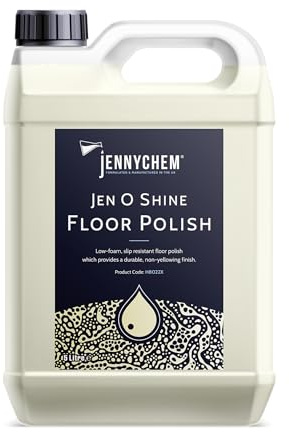Jen O Shine Floor Polish – Concentrated High-Gloss Floor Restorer (5L) | Non-Yellowing, Low-Foam Formula for Spray & Mop Application | Buffs Dull Floors to Shine