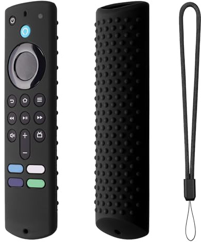 Silikon Fernbedienung Hülle, Silikon Hülle Für Fi-re TV Stick 4k, SIL-ikon Fernbedienungs Abdeckung, rutschfeste S-ilikon H-ülle Mit Umhängeband, Wasserdichtes Anti Drop Gehäuse