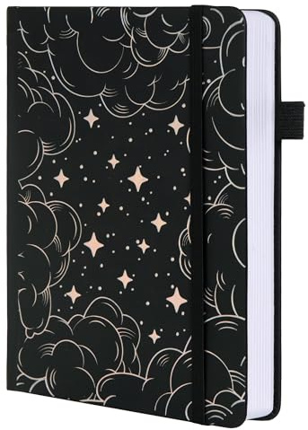 TIEFOSSI A5 Dotted Journal für Frauen Männer, Dot Grid Notebook, 160 GSM dickes Papier, 192 nummerierte Seiten, Dotted Journal Notizbuch für Planer Organisation, 14.7 x 20.8 cm