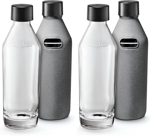 Sodapop Glaskaraffe mit Bottle Shirt für Joy & Sharon Up, 850ml (Packung mit 2)