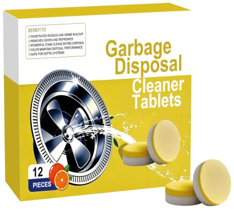 Deep Clean Disposal Tabletten, Spülenreiniger Müllentsorgung Cleaning tablets, Küche Abfluss sauber Pflege, leistungsstarke Küche Foam cleaner,Fresh Citrus Foam Sink Garbage Disposer Freshener (1pcs)