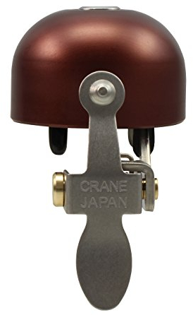 CRANE Bell Co. E-Ne mit Clamp Band Mount Messing Fahrradklingel, Braun, 37mm