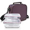 IRIS BARCELONA - Basic Lunch Bag, Set de Bolsa Térmica Porta Alimentos 3,8 l y 2 Tapers de Cristal 570 + 840 ml, Lila