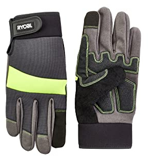 RYOBI Handschuhe RAC811L, Größe L/XL, wasserfest, für Garten- und Bauarbeiten