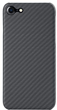 qichenlu Kugelsicher Aramidfaser Schwarz Aramid Hülle kompatibel mit iPhone 7,Militärstandard Stoßfest Extrem Dünn Cover Case Hartschale kompatibel mit iPhone 8 / iPhone 7