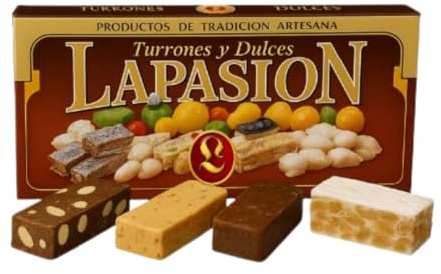 LAPASION - Turrones Surtidos Sin Azúcar 2.5 Kg | Turrón Blando | Turrón Duro | Turrón de Chocolate Crujiente | Turrón de Chocolate con Almendras