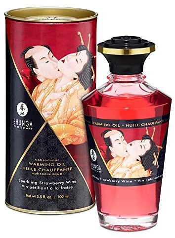 Aceite de Masaje Afrodisíaco Efecto Calor de Cava y Fresas 100 ml. - Shunga