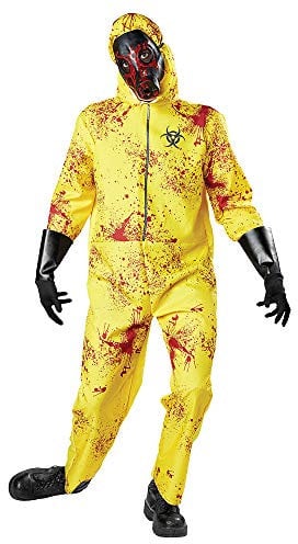 Seasons Adult Zombie Hazmat Cosplay Costume (XL(40-42)) Yellow