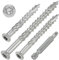 Terrassenschrauben T-INOX A2 Edelstahl V2A rostfrei, Reibteil, Schneidkerbe, TX25, 5x90 mm - 200 Stück