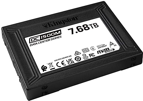 Kingston SSD DC1500M U.2 7,68TB PCIE G3X4 RW: 3.100/2.700MB/S, PLP NVME