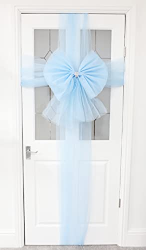 Christmas Concepts® DIY dekorative Türschleife mit Diamanten-Dekoration - Hochzeit/Partys/Weihnachten (Babyblau)