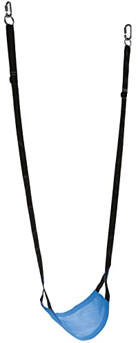 Bino world of toys hängende Kinderschaukel, Schaukel für Kinder ab 3 Jahren (aus Nylon & Polyesterfasern, atmungsaktiv, rutschfest, für Innen- und Außenbereich geeignet, bis zu 75 kg belastbar), blau