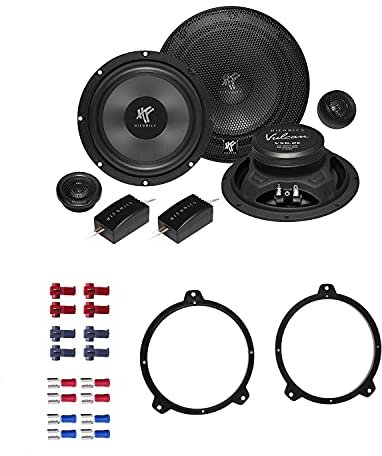 Hifonics VX 6.2E Lautsprecher mit Einbauset passend für BMW 3er Touring (E46) 1999-2005 Türen vorne 400 Watt 165mm 2 Wege Kompo