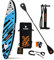 Fuxtec Aufblasbares SUP Board Set – Stand Up Paddle Board 320 x 81 x 15 cm mit 3 Finnen – Touring-Board belastbar bis 150kg – inkl. Rucksack