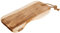 Planche à découper rustique en teck 35 x 18,5 x 2 cm