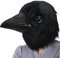 CreepyParty Schwarze Krähe Maske Rabe Maske Tier Latex Vollkopf Realistische Masken für Halloween Karneval Kostüm Party Parade