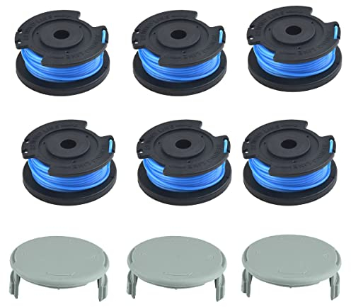 6Pcs Grass Trimmer Spool Line with 3 Spool Cover Replacement for KARCHER LTR 18-30 (14443120)