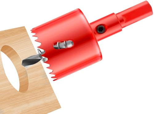 LEPEVNEY 1.65/42mm Hole Saw Cutter HSS Bi-Metal Hole Saw Drill Bit for Wood Plastic Aluminum, Electric Drill Tool for Drilling Wood Boards, Soft Metal Sheet, Drywall and Plastic (1-11/16 Inch)