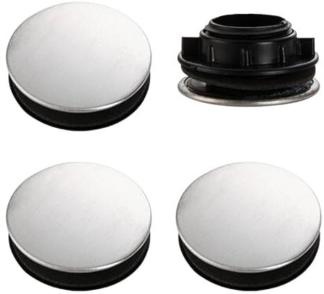 4pcs Sink Hole Cover, Sink Faucet Hole Cover, Stainless Steel Shower Plughole Cover Sealed Without Leaking, Used for Kitchen Sink, Washbasin, Bathtub