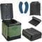 Montafox Toilette Portable Camping Max 150 kg Toilettes Mobiles WC Toilettes Pliables Sèches Séparées 12 Sachets Stables - Couleur:Vert/Noir