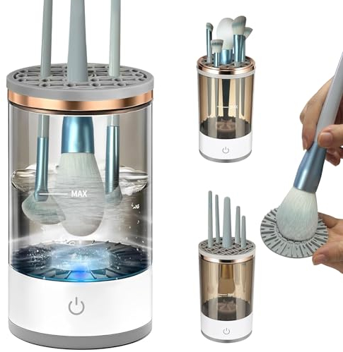 Electric Makeup Brushes Cleaner,Portable USB Reusable Cosmetic Brush Cleaner Machine,Make Up Brush Cleaning Tool to Wash Dry All Size Makeup Brush,Great Gift for Women, Girlfriend,Valentine's Day