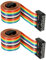 DMiotech 2er Pack 16-poliges IDC-Flachbandkabel 48cm 2,54mm Pitch Breadboard Jumper-Kabel für elektronische Projekte