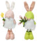 2 Stück Osterdeko Wichtel,Ostern Hasen Wichtel, Handgemachte Plüsch Osterhasen Zwerg,Ostern Tischdekoration Deko,Osterpuppe Plüschzwerge Frühlingszwerge Hasenfiguren,Ostern Hase Festliche Geschenk