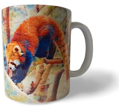 Red Panda Coffee Mug, 11oz 325ml Tea Cup, Original Design